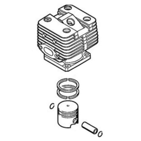 Cylinder with piston diameter 38 mm ORIGINAL STIHL models SP200 41340201212 | Newgardenstore.eu