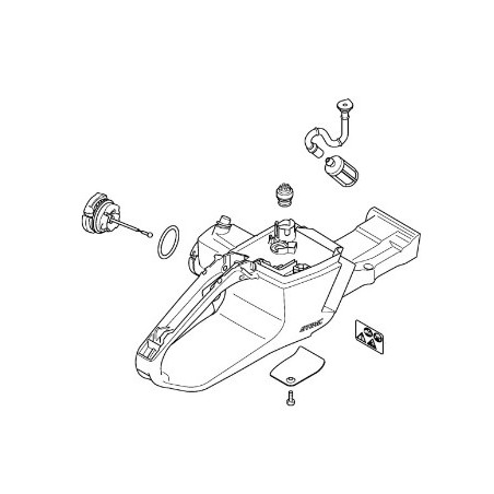 Kettensägen-Tankkörper Modelle MS462 ORIGINAL STIHL 11423500804 | Newgardenstore.eu