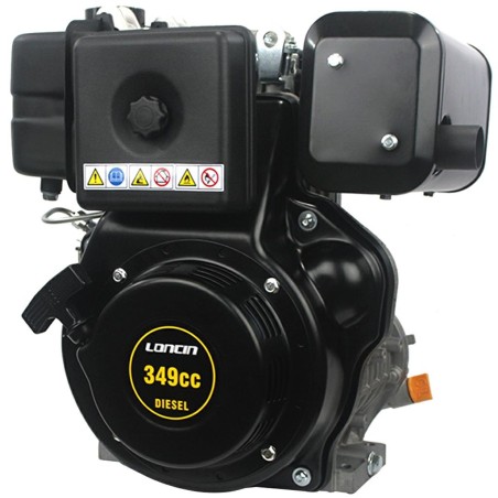 LONCIN 25x80 349cc 6.7Hp moteur diesel complet avec tirage cylindrique horizontal | Newgardenstore.eu