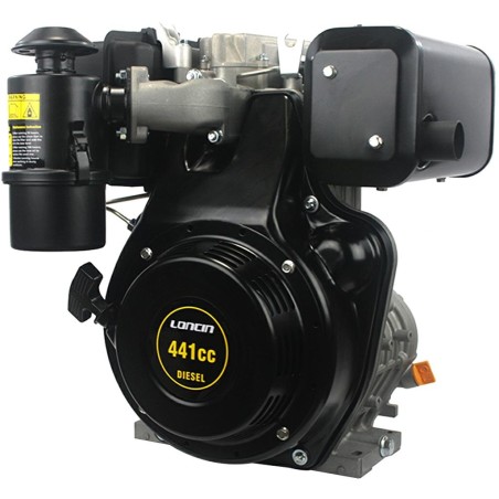 LONCIN engine cylindrical 25x80 441cc 9.3hp full horizontal pull out diesel | Newgardenstore.eu