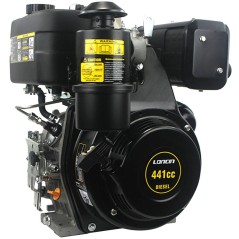 LONCIN moteur conique 23mm 441cc 9.3Hp complet diesel à arrachement horizontal + électrique | Newgardenstore.eu