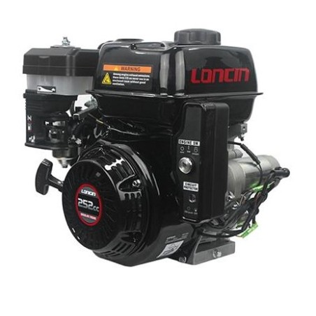 LONCIN moteur conique 23mm 252cc complet essence + électrique | Newgardenstore.eu