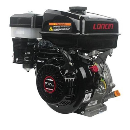 Motore LONCIN conico 23mm 270cc completo benzina a strappo orizzontale | Newgardenstore.eu
