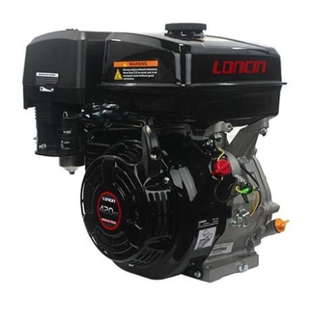 LONCIN motor cylindrical 25.4x80 420cc complete horizontal pull-out petrol engine | Newgardenstore.eu
