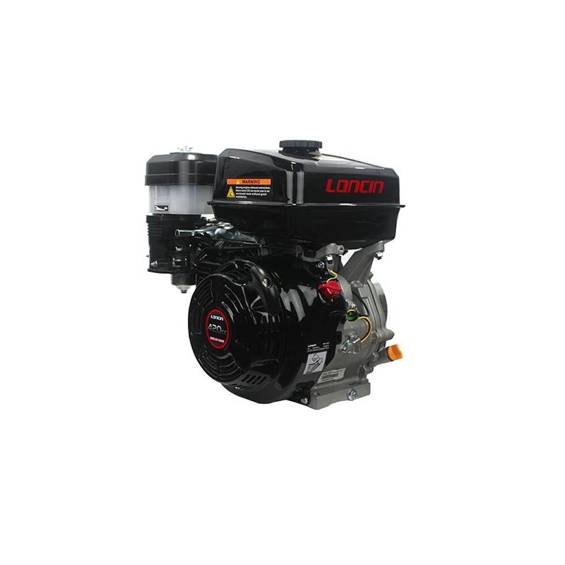 LONCIN Motor konisch 23mm 420cc 12.3 Hp komplett Benzin horizontal Rückstoßmotor