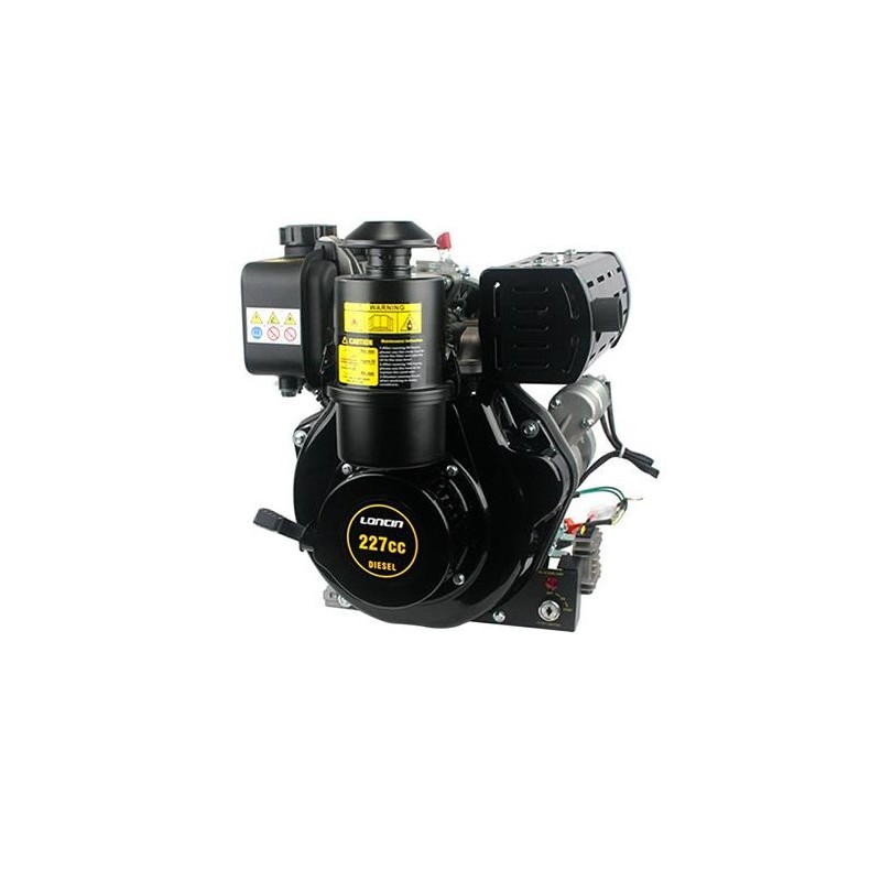 LONCIN 23mm 227cc moteur conique complet avec diesel recoil + horizontal électrique