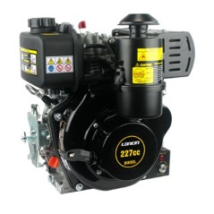 Motor cónico LONCIN 23mm 227cc completo con retroceso diesel + eléctrico horizontal | Newgardenstore.eu