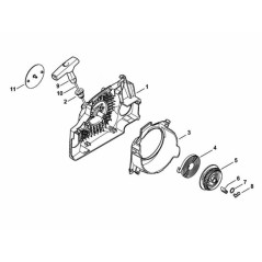 Carenatura ventola motosega modelli MS170 MS180 ORIGINALE STIHL 11300802110