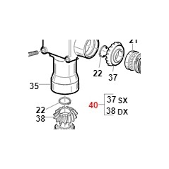 Par de engranajes de tractor GIANNI FERRARI TG TECH originales izquierdo y derecho | Newgardenstore.eu