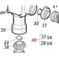 Par de engranajes de tractor GIANNI FERRARI TG TECH originales izquierdo y derecho