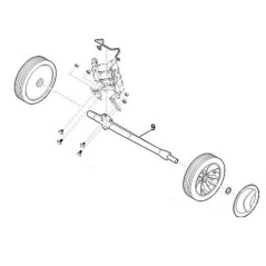 Essieu de roue modèles MH445.0 ORIGINAL STIHL 62417407400