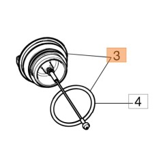 Bouchon de réservoir pour tronçonneuse modèles GST250 GST360 OLEOMAC EMAK 50290224R