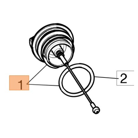 Tank cap chainsaw models GST250 GST360 OLEOMAC EMAK 50290222R | Newgardenstore.eu