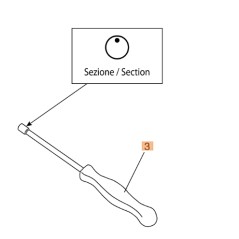 Screwdriver for carburettor adjustment ORIGINAL OLEOMAC brushcutter BCH250S