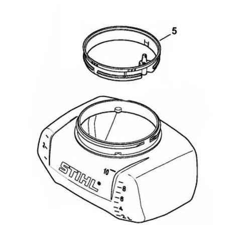 Inserto para depósito pulverizador modelos SR200 SR430 ORIGINAL STIHL 42447011600 | Newgardenstore.eu