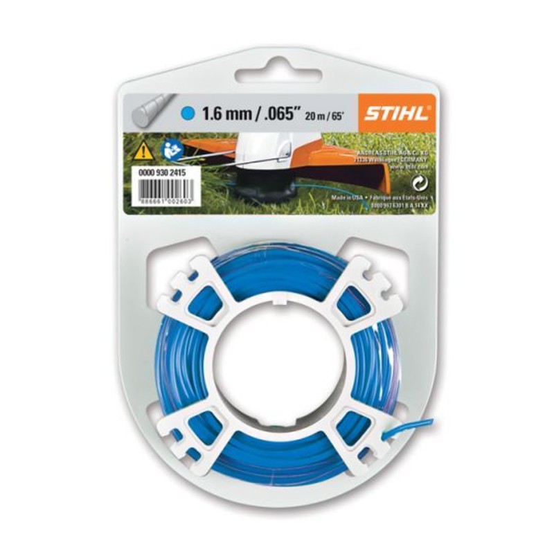 STIHL blue-coloured silenced round wire reel, diameter 1.6 mm for brushcutter