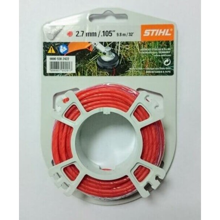 Bobine de fil rond silencieux STIHL rouge, diamètre 2,7 mm débroussailleuse | Newgardenstore.eu