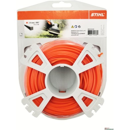 Bobina filo quadrato colore arancio STIHL diametro 2.4 mm decespugliatore | Newgardenstore.eu