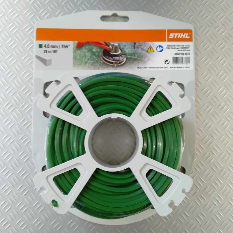 Bobina filo quadrato colore verde scuro STIHL diametro 4.0 mm decespugliatore