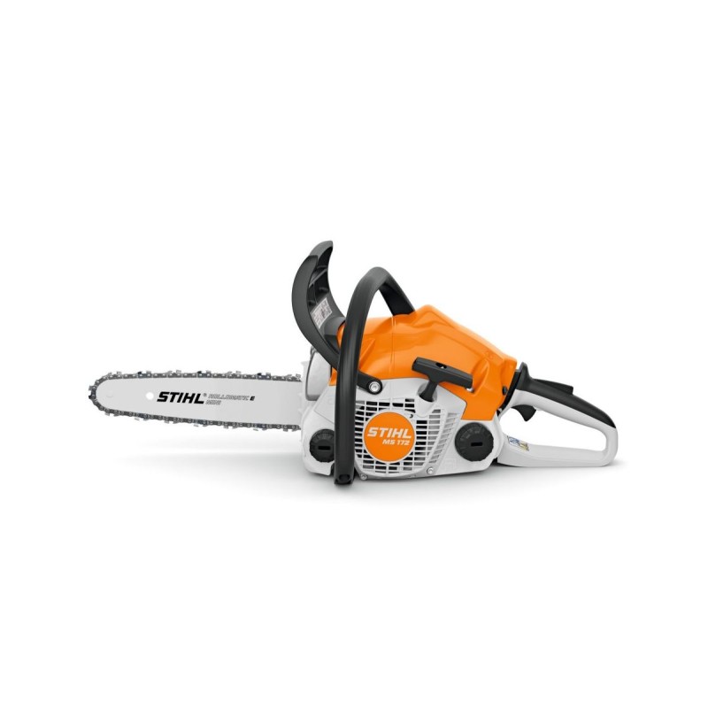 STIHL MS172 32 ccm Benzin-Motorsäge mit Kettenschiene und Schienendeckel