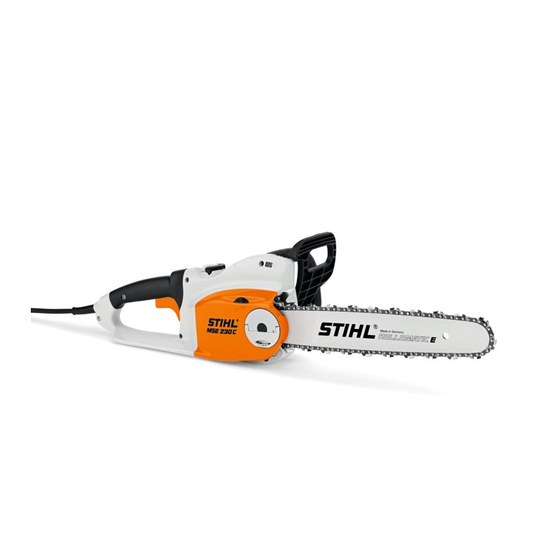 STIHL MSE 230 C-B 230 V Elektrosäge mit 40 cm langer Schienenkette und Schienenkappe