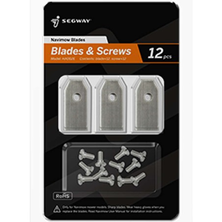 Kit de cuchillas de 12 piezas con tornillos para robot cortacésped BLUEBIRD SEGWAY Navimow serie H | Newgardenstore.eu