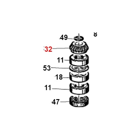 ORIGINAL reinforced bevel gear Z19 GIANNI FERRARI 01.40.00.0134 | Newgardenstore.eu