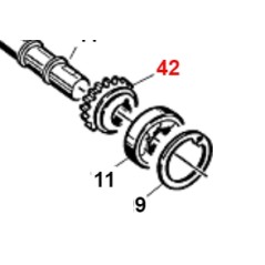 Ingranaggio conico Z16 elica DS ORIGINALE GIANNI FERRARI 01.40.00.0135 | Newgardenstore.eu