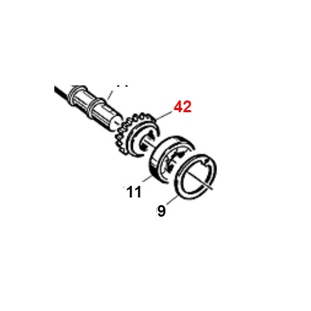 Ingranaggio conico Z16 elica DS ORIGINALE GIANNI FERRARI 01.40.00.0135 | Newgardenstore.eu