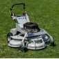 GRIN XM120A petrol lawnmower with Briggs&Stratton 500cc engine cutting 120cm hydro