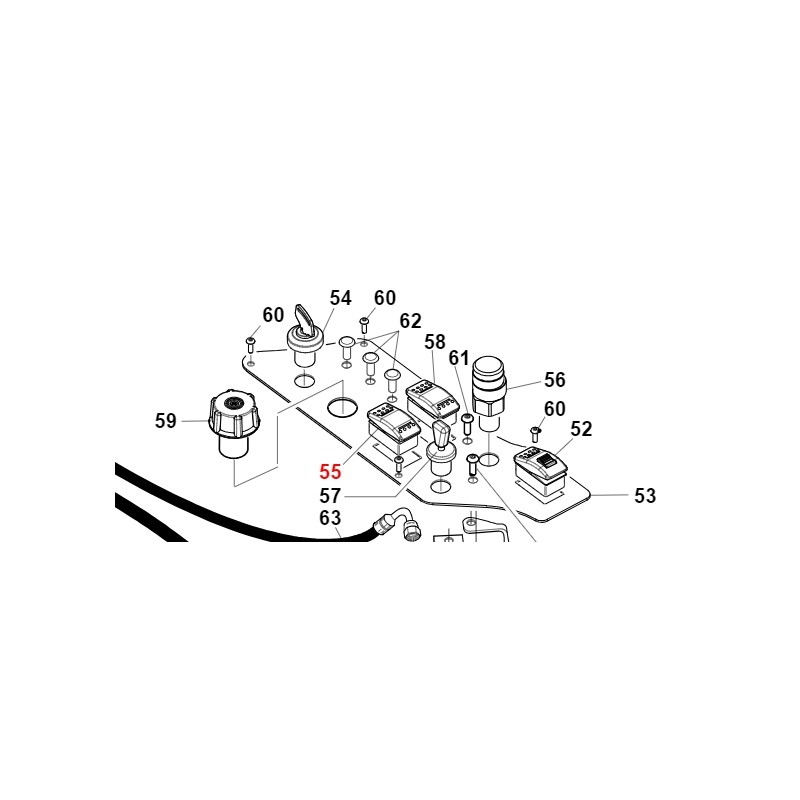 Interrupteur 12V clignotant TURBO1 ORIGINAL GIANNI FERRARI 00.40.00.2295