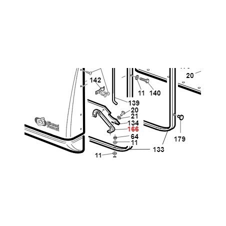 TURBO1 ORIGINAL GIANNI FERRARI 01.50.01.0270 hitch for hatch slide | Newgardenstore.eu