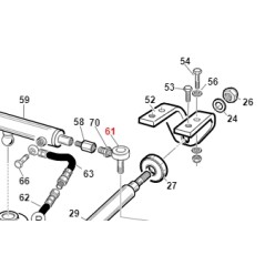 Right joint M16x1 for steering TURBO1 ORIGINAL GIANNI FERRARI 00.78.10.0040