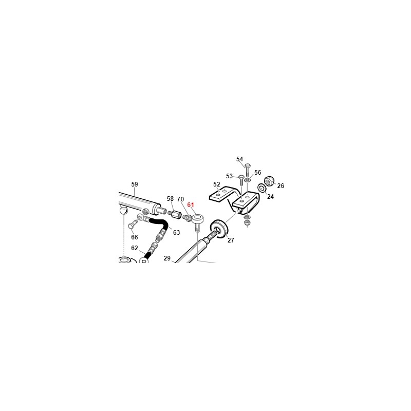 Articulación derecha M16x1 para dirección TURBO1 ORIGINAL GIANNI FERRARI 00.78.10.0040