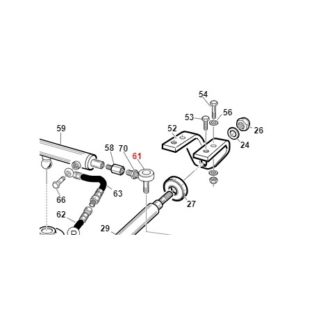 Joint droit M16x1 pour direction TURBO1 ORIGINAL GIANNI FERRARI 00.78.10.0040 | Newgardenstore.eu