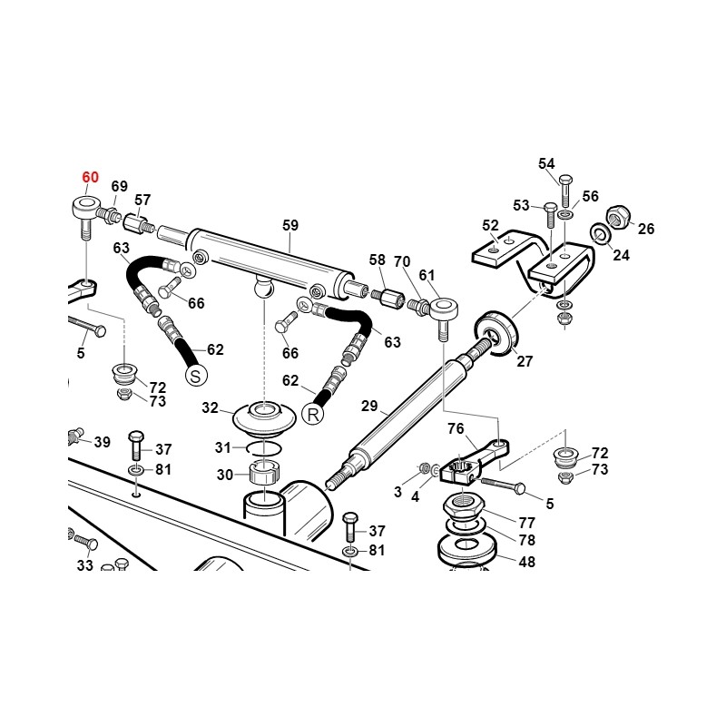 Joint M16X1 droit pour direction TURBO1 ORIGINAL GIANNI FERRARI 00.78.10.0030