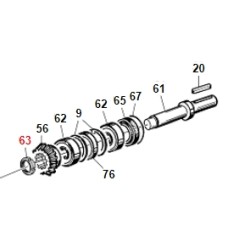 Ghiera M20x1 terna rasaerba 150RC ORIGINALE GIANNI FERRARI 01.40.00.2650 | Newgardenstore.eu