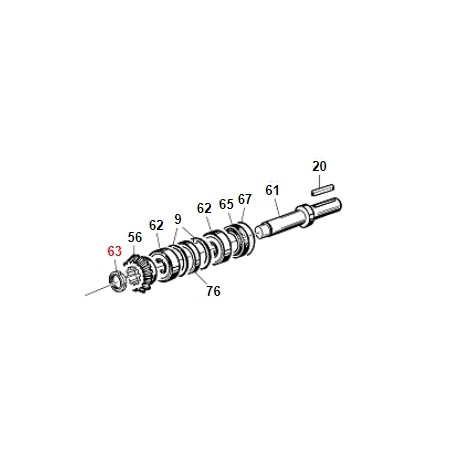 Ghiera M20x1 terna rasaerba 150RC ORIGINALE GIANNI FERRARI 01.40.00.2650 | Newgardenstore.eu