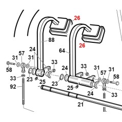 Copripedale avanzamento in gomma TURBO4 ORIGINALE GIANNI FERRARI 00.07.01.0130 | Newgardenstore.eu