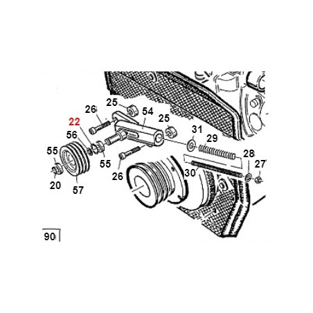 Entretoise pour roulement TURBO1 ORIGINAL GIANNI FERRARI 01.40.00.1090 | Newgardenstore.eu