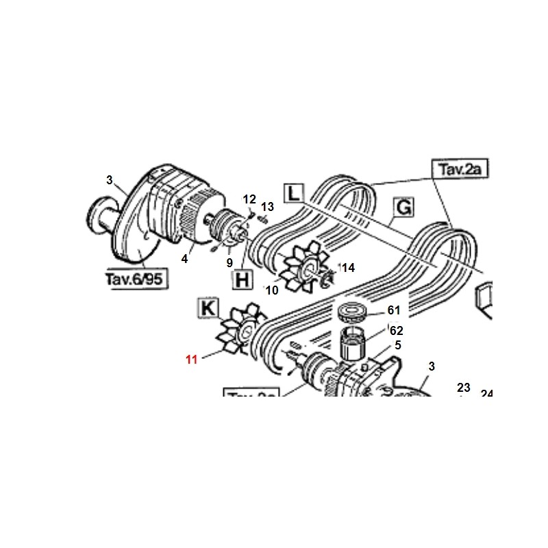 Thorgren ventilador para motor ORIGINAL GIANNI FERRARI 01.30.00.0133