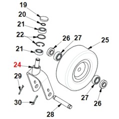Lawnmower wheel fork ORIGINAL GIANNI FERRARI 01.50.00.1241