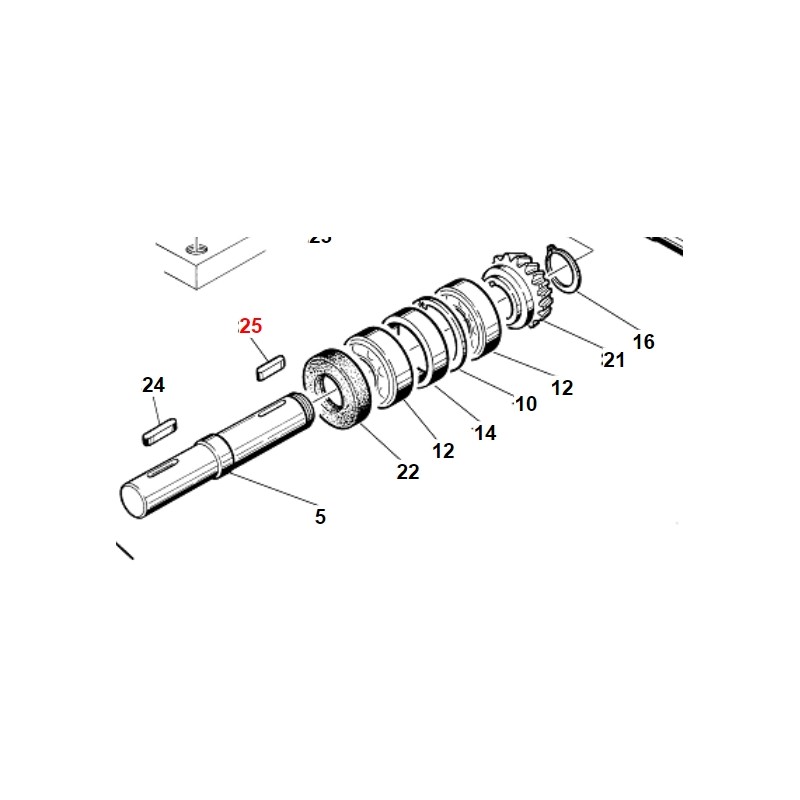 Llave 6x6x18 UNI6604/A ORIGINAL GIANNI FERRARI 00.43.06.0018