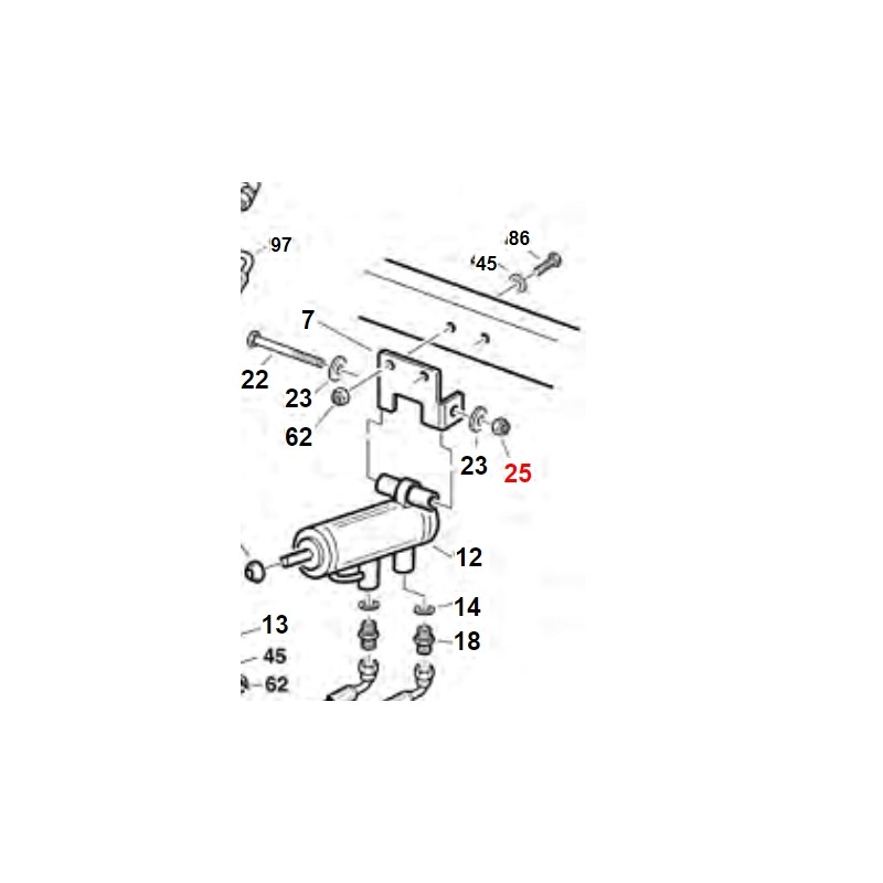 Dado M10 autobloccante basso UNI7474 ORIGINALE GIANNI FERRARI 00.26.05.0070