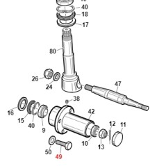 Screw TE M12x1.25x25 UNI5740 ORIGINAL GIANNI FERRARI 00.92.07.3051