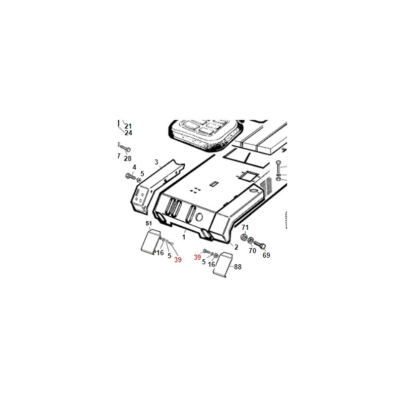 Screw TE M8x20 UNI5739 TURBOGRASS ORIGINAL GIANNI FERRARI 00.92.05.1070