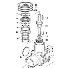 Short double pulley shaft TURBO1 ORIGINAL GIANNI FERRARI 01.40.00.2430 | Newgardenstore.eu