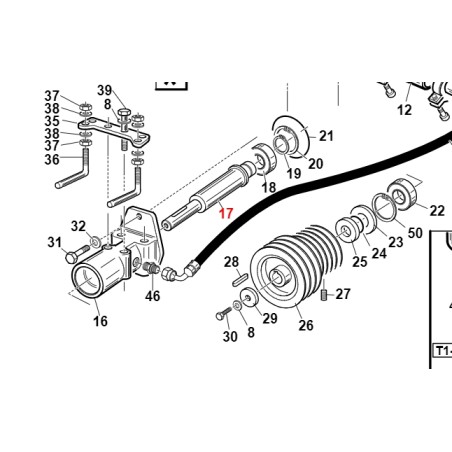 Pump drive shaft 25cc TURBO4 ORIGINAL GIANNI FERRARI 01.40.00.1840 | Newgardenstore.eu