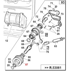 Polea tensora motor TURBO1 TURBO2 ORIGINAL GIANNI FERRARI 00.61.00.0371