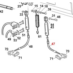 Freno de pie izquierdo cable corto TURBO4 ORIGINAL GIANNI FERRARI 00.25.01.0080